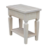 International Concepts Rectangle Vista Side Table, 24 in W X 14 in L X 24 in H, Wood, Unfinished OT-15E2